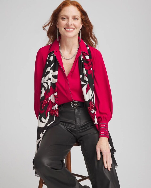 Embellished Cuffs Button Front Shirt - image 2